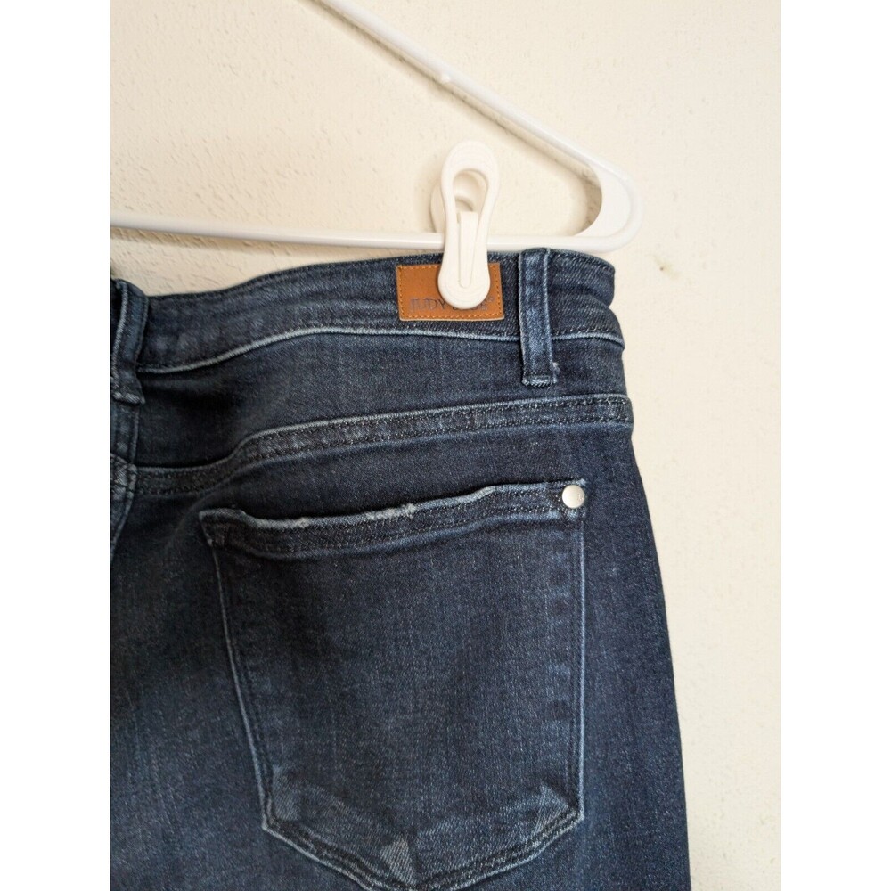Judy Blue Jeans Size 15/32 Slim Bootcut Dark Wash Mid Rise Casual Work Basic - Picture 3 of 4